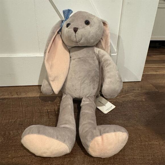 Miniso Life Plush Toy with Tags Miss Rabbit Blue Bow Medium 17" Stuffed Animal - Picture 1 of 6